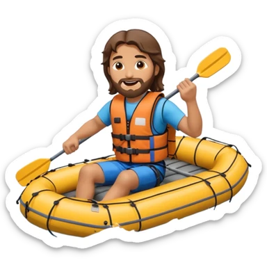 Jesus Christ white water rafting  sticker