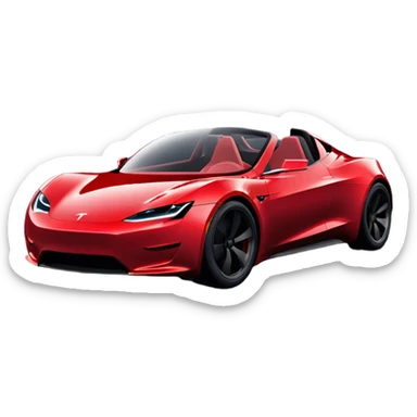 Tesla Roadster - Tesla (Model Year: 2020) (Iconic colour: Dark Red) sticker
