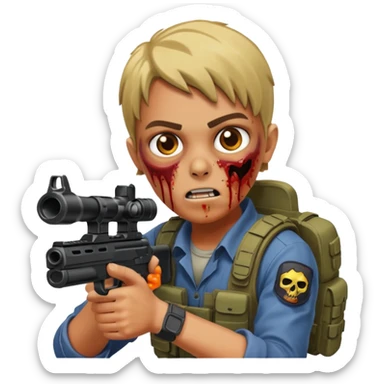 people Survivor shooting at zombie













 sticker