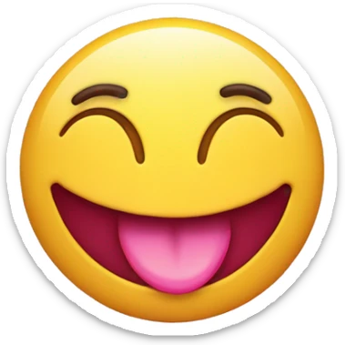 smiley drool face with pink heart eyes.  sticker