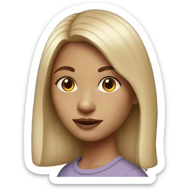 realistic portrait of a girl sticker