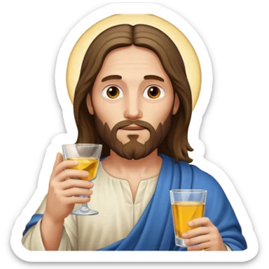 Jésu qui bois de la vodka  sticker