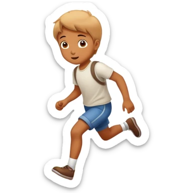 child chasing butterflies sticker