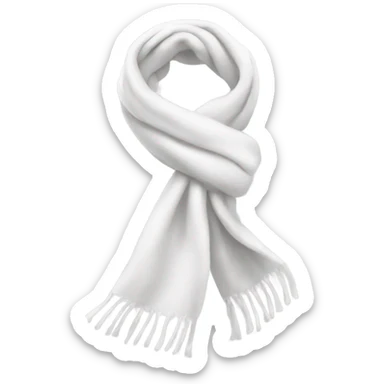 white scarf sticker