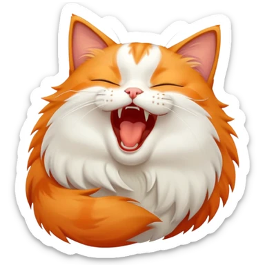 sleepy cat yawning sticker