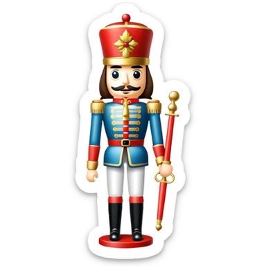 Christmas nutcracker sticker