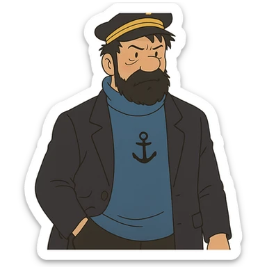 Captain Haddock sticker
