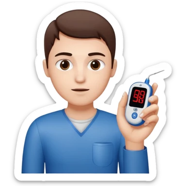 diabetes meter hand test finger blood sticker