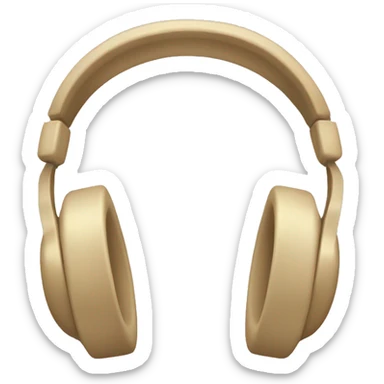 beige headphones sticker