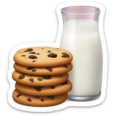 Milk and cookies sticker