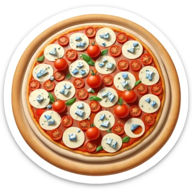 Pizza filled with the colors of France sticker