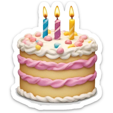 Birthday cake sticker