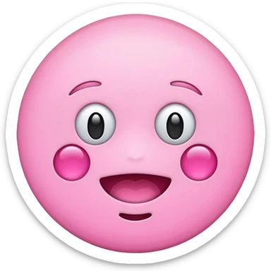Pink circle emoji sticker