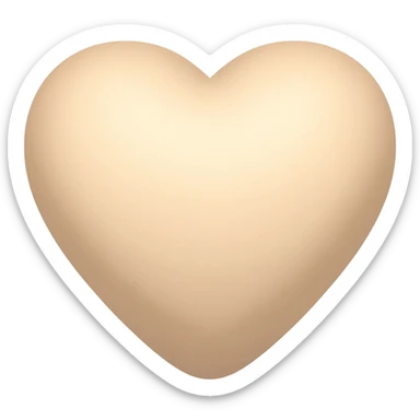 Beige heart sticker
