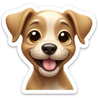 puppy blowing kisses sticker