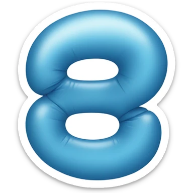 blue Balloon with number eight sticker
