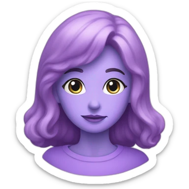 cœur violet pastels sticker