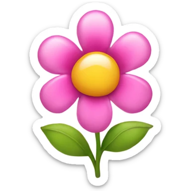 Flowers with hearts sticker