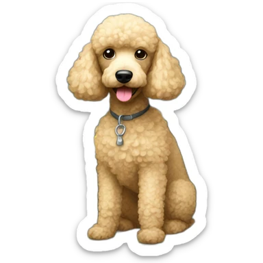 poodles camping sticker
