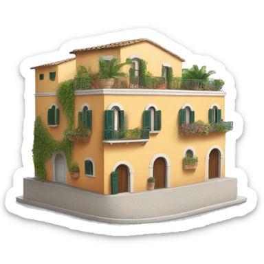 italian positano building  sticker