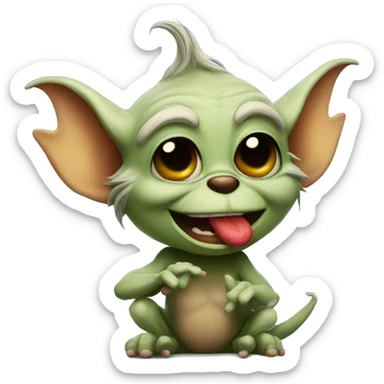 Gremlin blowing a kiss sticker