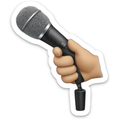 hand dropping microphone sticker