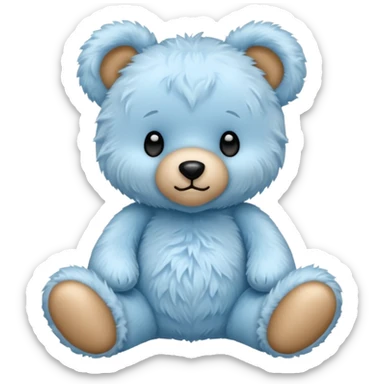 Ourse en peluche bleu claire sticker