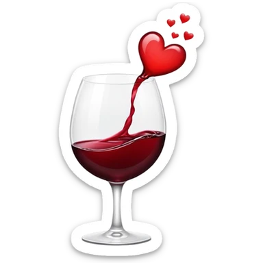 Wine with heart sticker