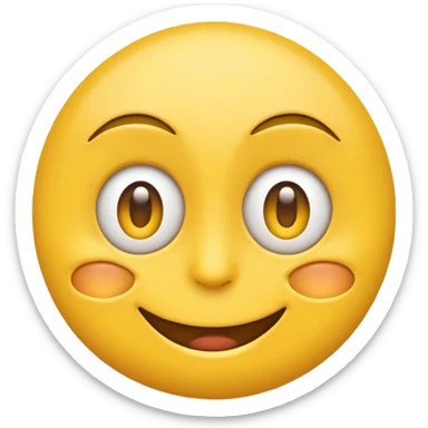 smiling emoji with one eye twitching  sticker