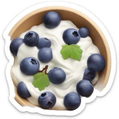 yoghurt bowl with grapes and blueberries sticker