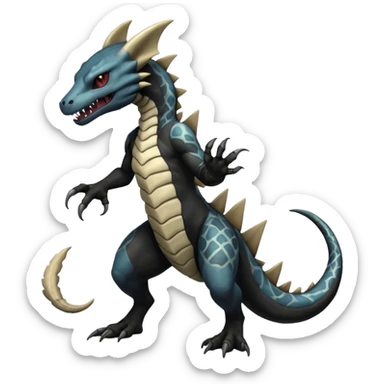  Venom-Trico-Marowak-Salandit-hybrid-fantasy-creature (full body) with markings sticker
