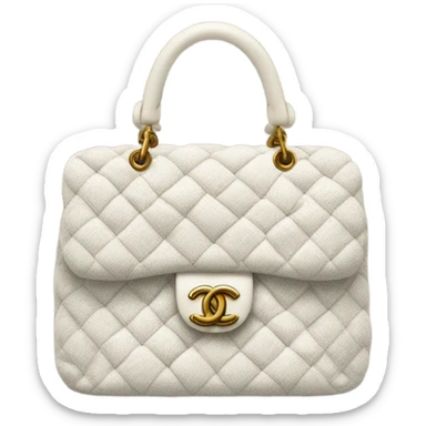 Tweed white chanel bag  sticker