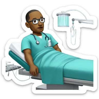 Dr Dre as a doctor doing surgery on someone  sticker