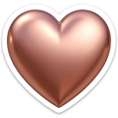 rose gold heart geometric shape sticker