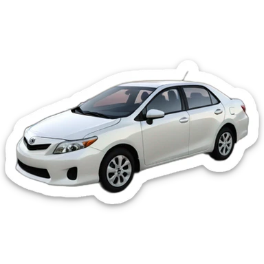 california sunset Toyota corolla 2011 white sticker