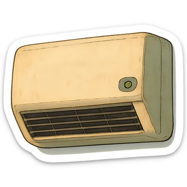 ghibli style air conditioner sticker