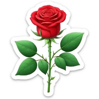 rose with the long stem sticker