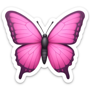 Pink butterfly  sticker
