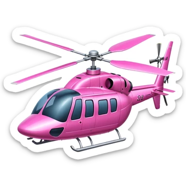A very big pink helicopter sticker