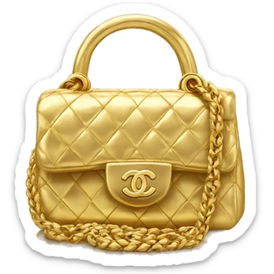 Gold Chanel bag  sticker