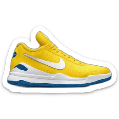 Macron portant des chaussures Nike sticker
