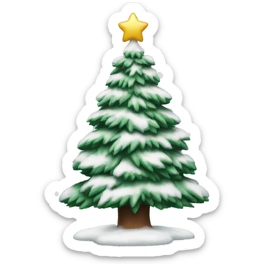 snowy christmas tree sticker