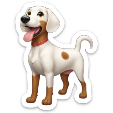 Perro salchicha con alas sticker