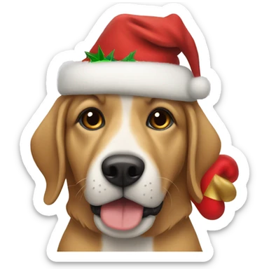 perro navidad sticker