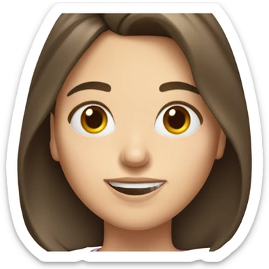 Brunette white Girl taking selfie with her phone sticker