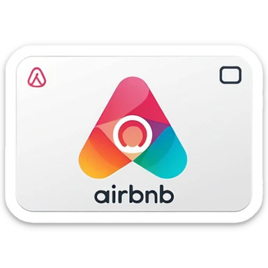 gift card with logo airbnb sticker