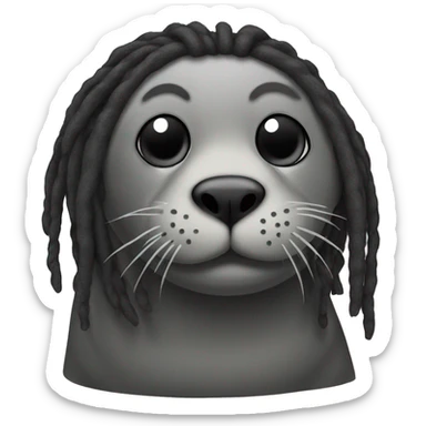 Seal with dreads sticker