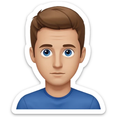 Joey McIntyre blue eyes, light brown hair, dark blue shirt  sticker