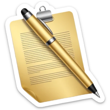 Contract golden paper signed, warranty sticker