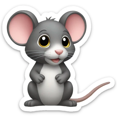 Raton con alas sticker